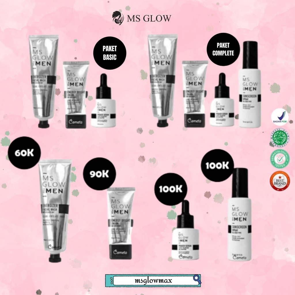 MS GLOW MEN PAKET BASIC - MS GLOW MEN PAKET LENGKAP - MS GLOW MEN MASKULIN