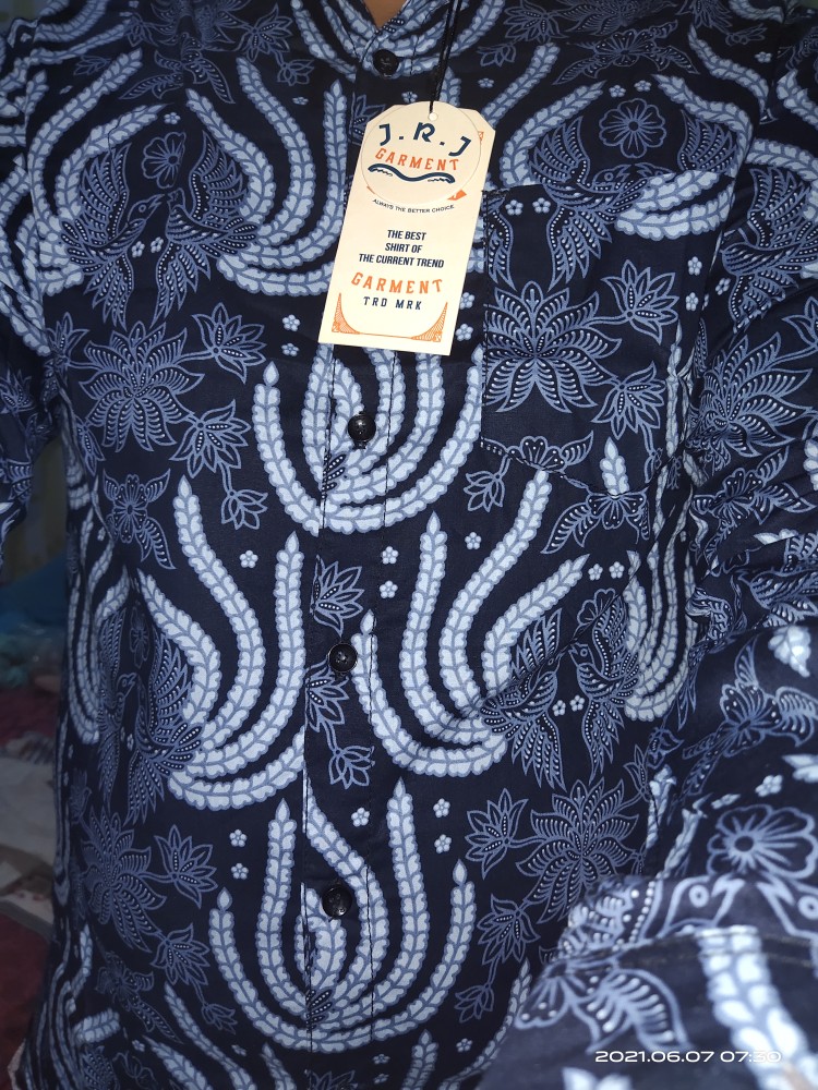Hisroom - Kemeja Batik Pria Lengan Panjang Kemeja Batik Modern Hem Batik Pria Slimfit 215 216