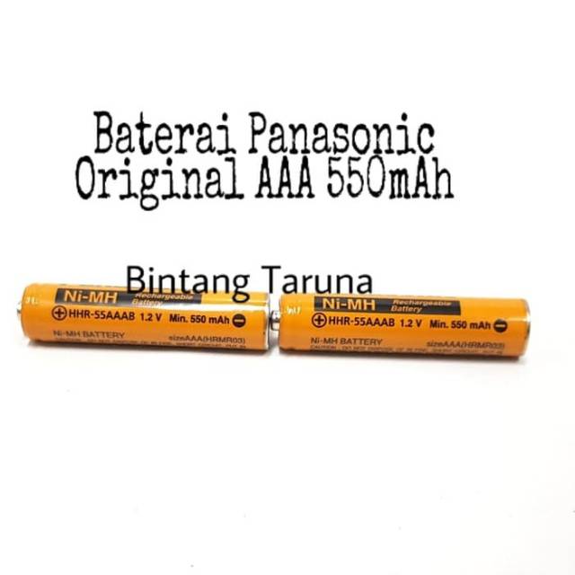 Baterai AAA Charge Panasonic 550mAh Baterai Ni-Mh HHR-55AAAB