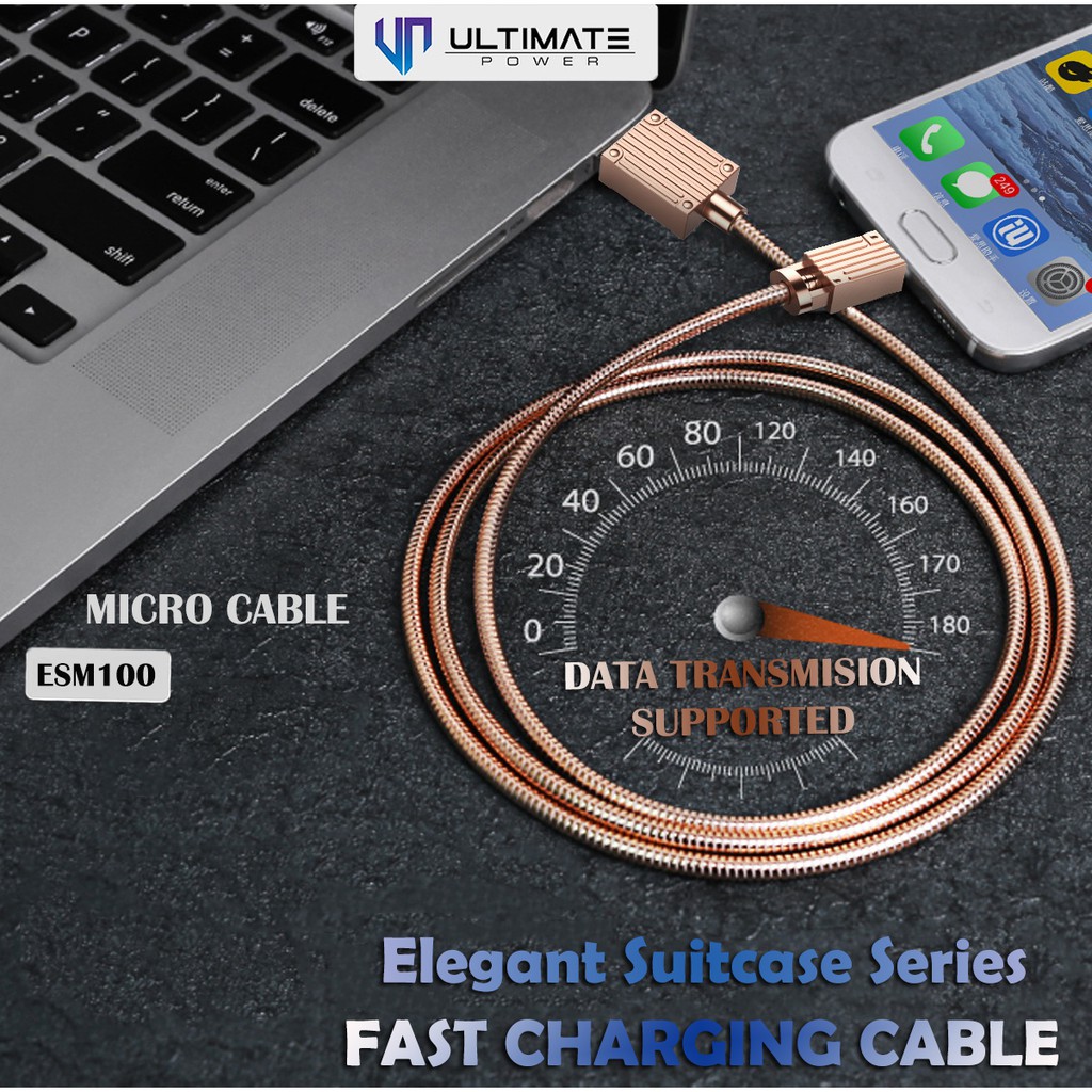 Ultimate Power Elegant Suitcase Series Fast Charging Cable Micro USB 1M ESM100