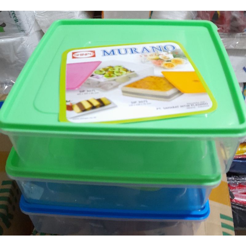

kotak plastik 22x22 SHINPO(KOTAK KUE LAPIS)
