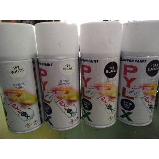 PYLOX HITAM KILAP / DOFF / CLEAR / PUTIH / CAT SEMPROT SPRAY - PUTIH DOFF PROMO