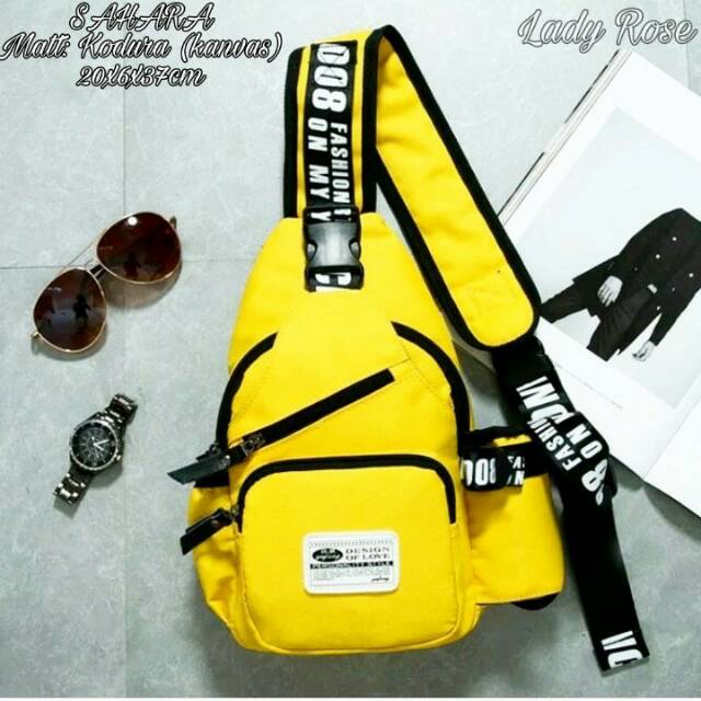 TAS PRIA USB SPORT WAISTBAG PRIA DAN WANITA ANTI AIR ADAM