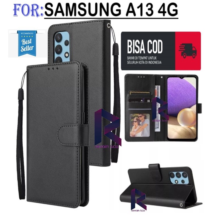 NEW SAMSUNG GALAXY A13 4G 2022 CASE FLIP WALLET LEATHER KULIT PREMIUM SARUNG BUKA TUTUP FLIP CASE SAMSUNG A13 4G