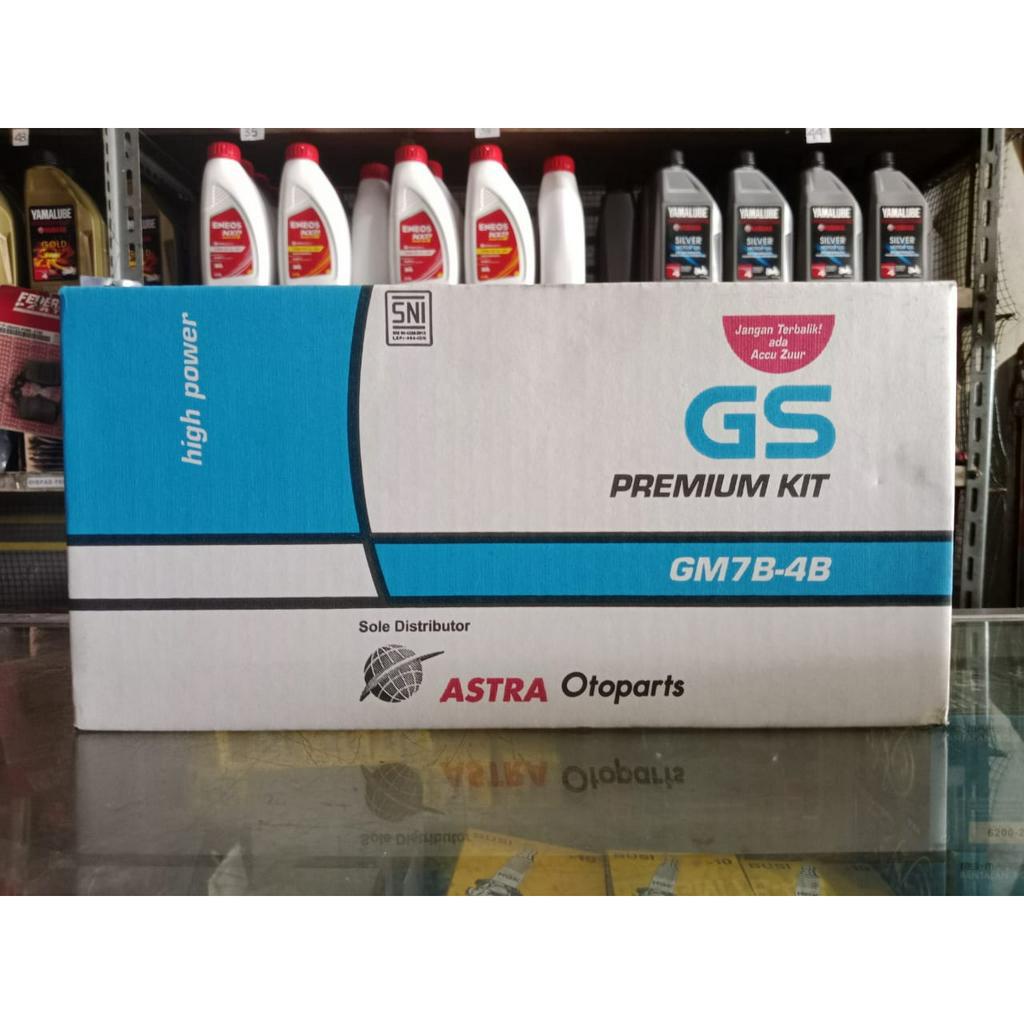 Aki GS GM7B-4B Aki Basah 12V 7Ah/10Hr Untuk Motor Tiger