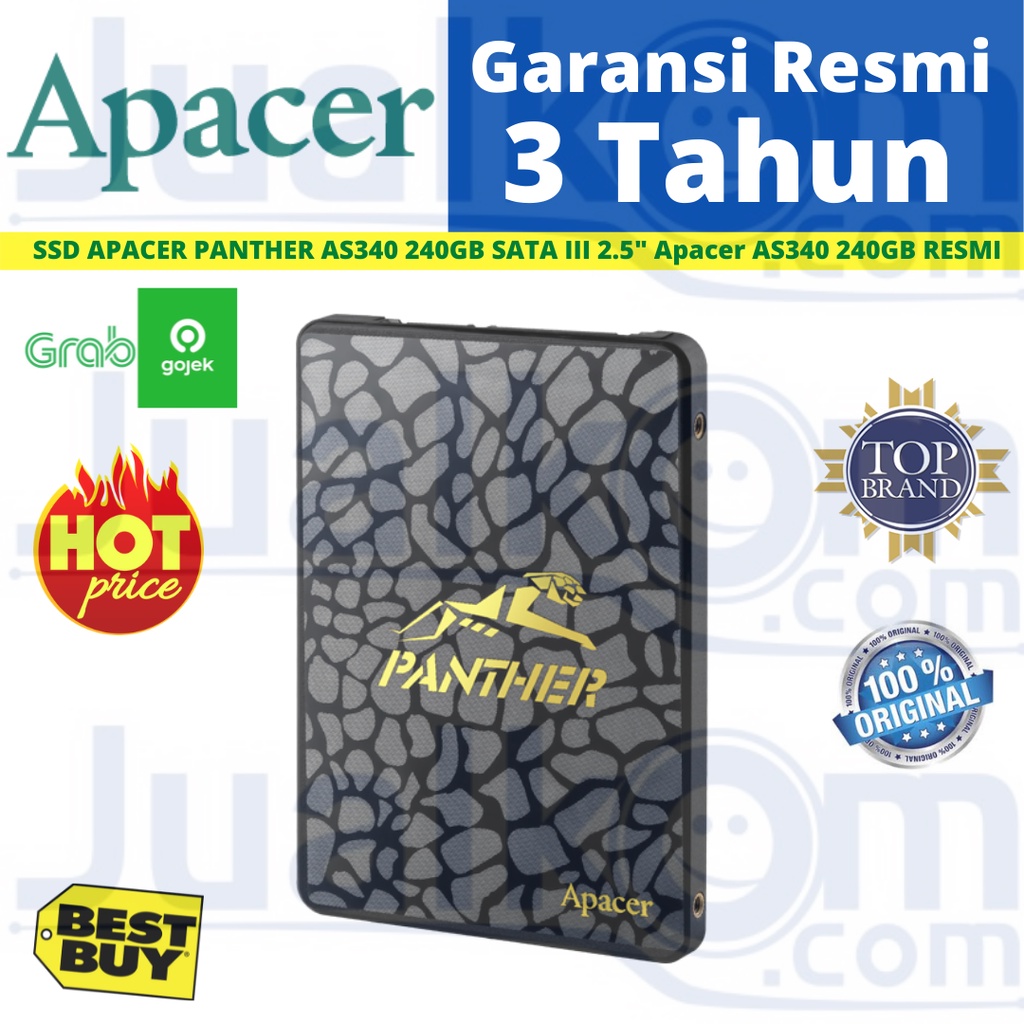 SSD Apacer Panther AS340 SSD 240GB SATA - AS340 240 GB 2.5&quot; | GARANSI RESMI