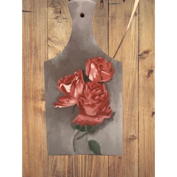 Talenan lukis. Lukisan di atas telenan