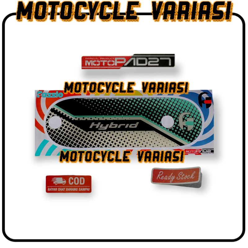 Stiker Knalpot Yamaha Fazzio Bahan Resin Timbul Premium