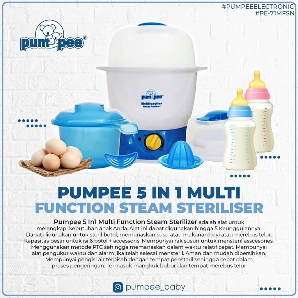 Pumpee 5in1 Multi-Function Steam Sterilizer