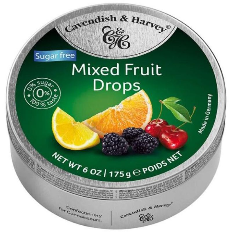 

Cavendish & Harvey Mixed Fruit Drops Sugar Free 175gr - Permen