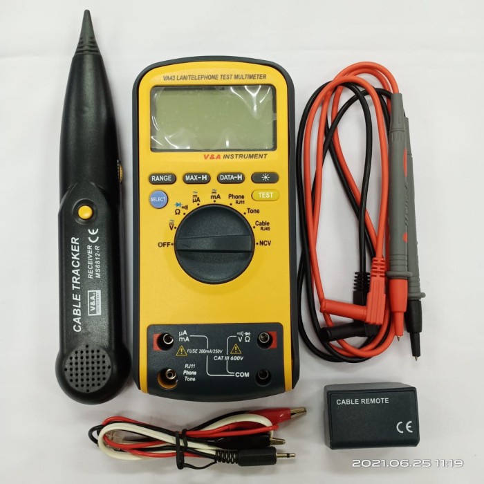 V&A VA43 LAN TELP TEST MULTIMETER/VA 43