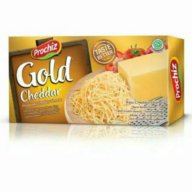 

Keju Prochiz Gold Cheddar Kemasan Kecil - 170 gram