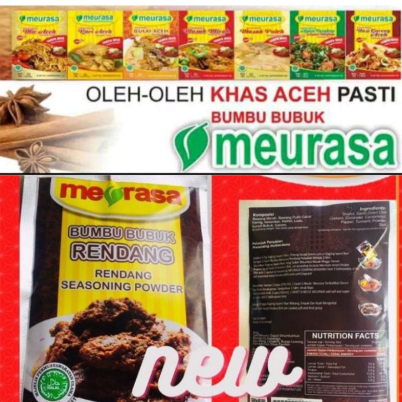 

Bumbu Masak Aceh Instan Meurasa- Kari, Gulai, Msk Mirah, Puteh, Mie Aceh,rendang,Nasgor,Ayam Tangkap