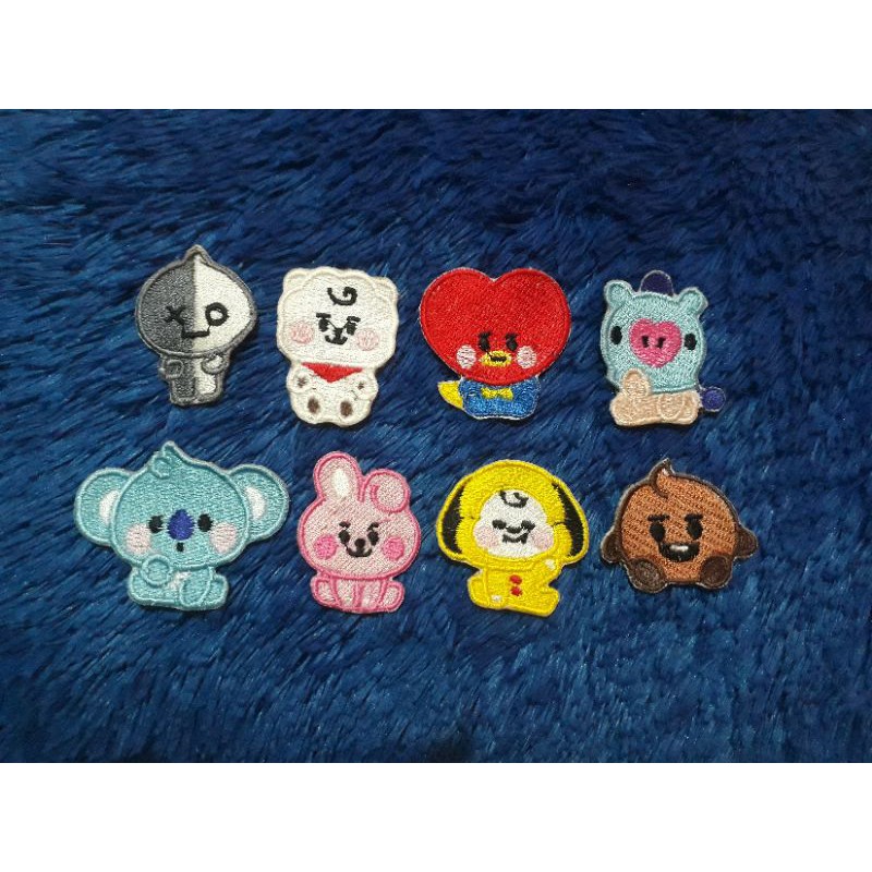  Patch  Bordir  BT21 1Set Ukuran 4cm Shopee Indonesia