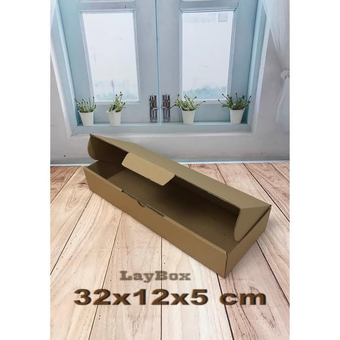 

Bestseller! Kardus Box Kotak Uk.32X12X5 Cm.....Ukuran Packing Kue Brownies Besar