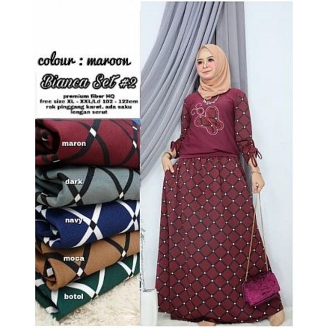 Bianca set #2 Maroon