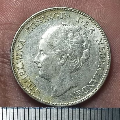 #5.WH. KOIN KUNO || KOIN PERAK || SILVER COIN WILHELMINA 1 G TAHUN 1929