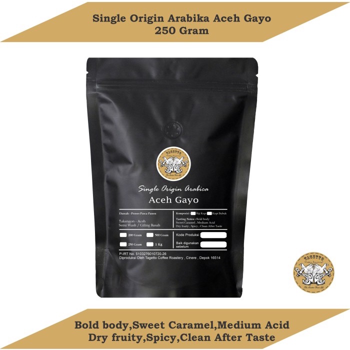 

(BISA COD) KOPI ARABIKA ACEH GAYO 250GR BIJI / BUBUK | SPECIALTY ARABICA COFFEE - MEDIUM ROAST, BIJI KOPI