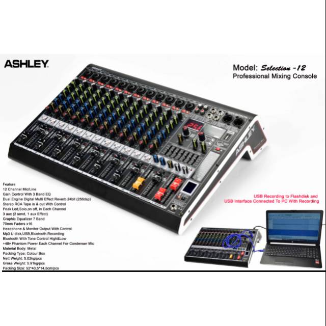 Mixer audio Ashley selection 12 original