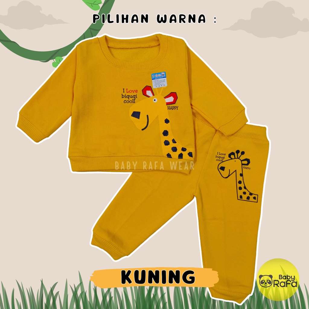 Setelan Jaket Bayi Anak 3 - 18 Bulan, Setelan Sweater Anak GIRAFFE, Sweater Bayi HB Collection