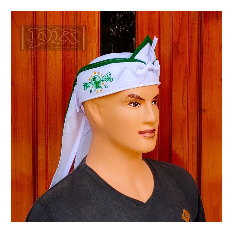 Peci Blangkon udeng logo NU putih