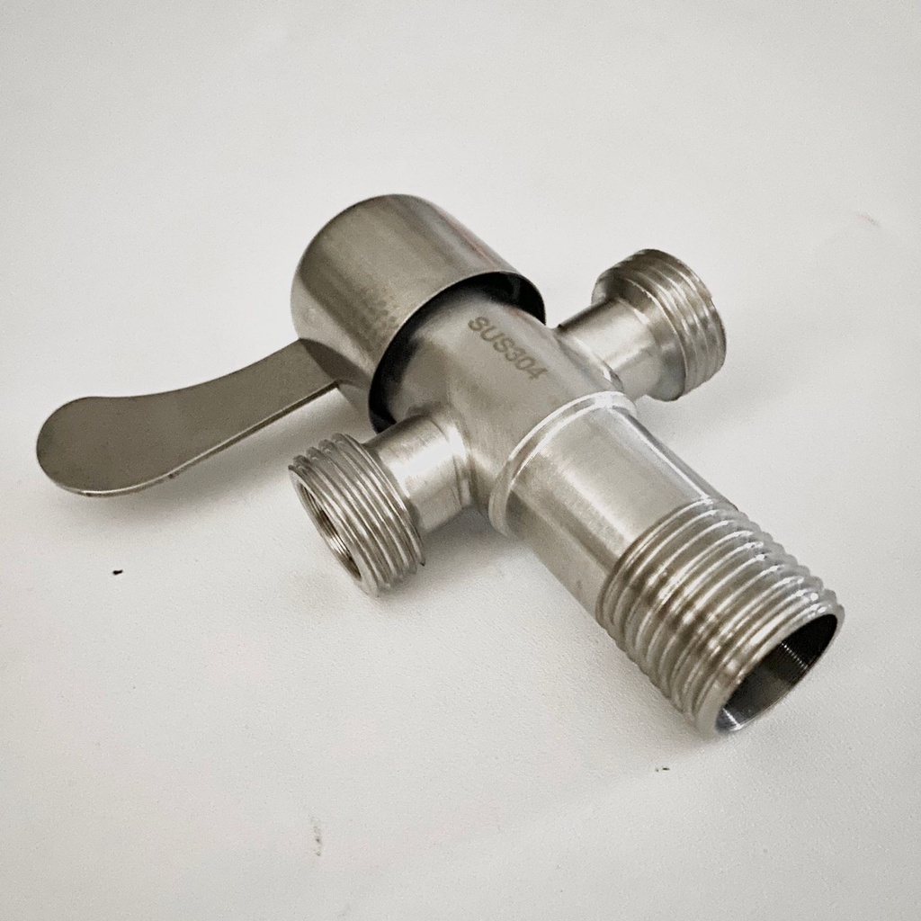 Stop Kran cabang Tee Stainless 304 5235 -Stop Keran air engkol Cabang T Valve Keran Shower Closet SUS 304