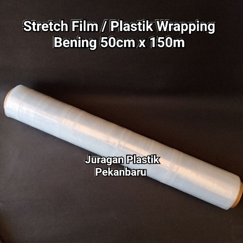 

( 50cm x 150m ) Stretch Film / Plastik Wrapping Bening 50 cm | Wrap Pembungkus Barang Paket / Plastik Parsel Lebaran Natal Imlek