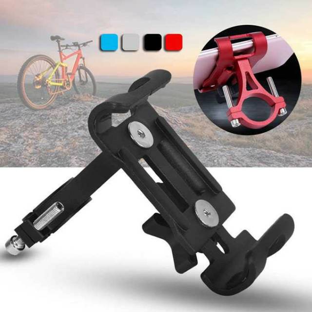 Holder Smartphone Sepeda Aluminum Handlebar Bracket Anti Slip