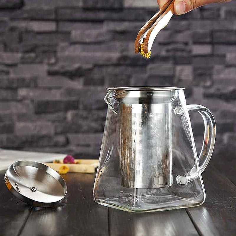 One Two Cups Teko Pitcher Teh Chinese Teapot Maker Glass / Teko Pitcher Teh Kaca / Teko Teh China Poci Thai Tea Kopi Dengan Saringan Stainless Tahan Panas / Teapot Infuser Kaca Saringan Teh Stainless / Pitcher Teh Kaca / Teko Air Minum Kaca Murah Original