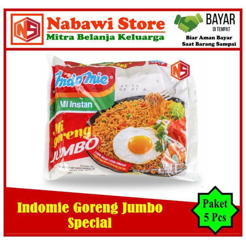 

Nabawi Store. Indomie Goreng Spesial Jumbo. Paket 5 Pcs