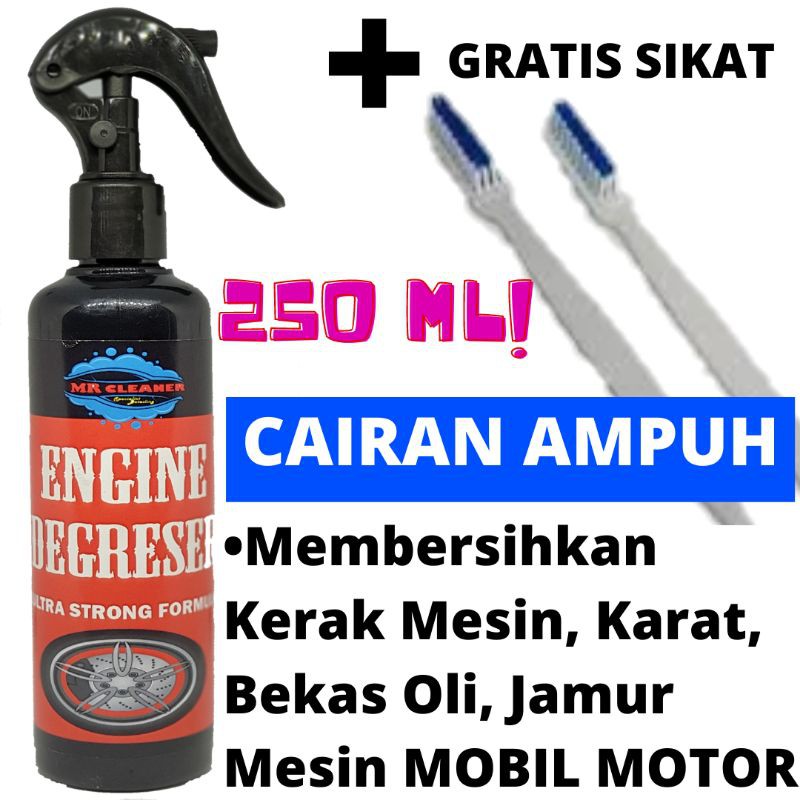 X3 Cairan Pembersih Mesin pMobil | Sabun Penghilang Kerak Oli Kotoran Motor | Engine Cleaner 250ml