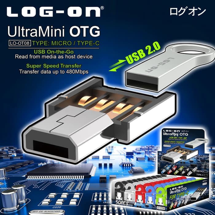 ULTRAMINI OTG SUPER SPEED TRANSFER UP 480MBPS - MICRO USB OT08 ORIGINAL LOGON