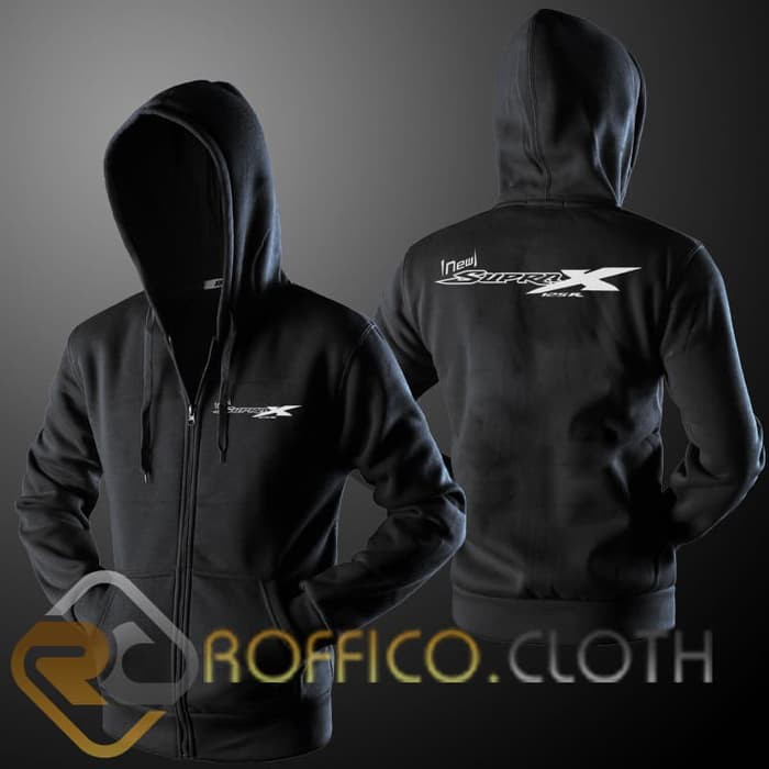 Jaket Hoodie Zipper Logo New Supra X 125R - Roffico Cloth