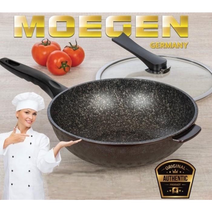Panci Wok Pan Mogen Germany / Wajan Moegen 30 Cm Lapisan Marble