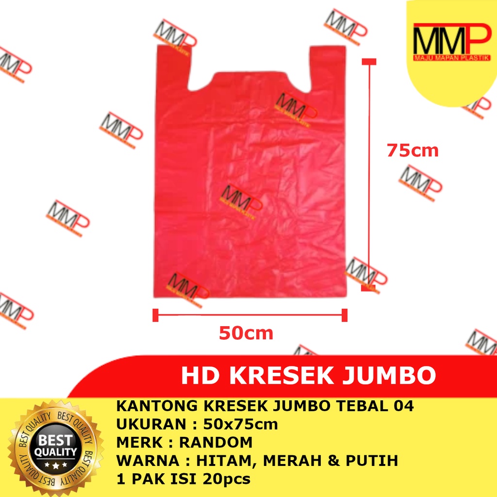 Tas Kresek JUMBO ukuran 50x75x04 / Kresek jumbo isi 20 pcs