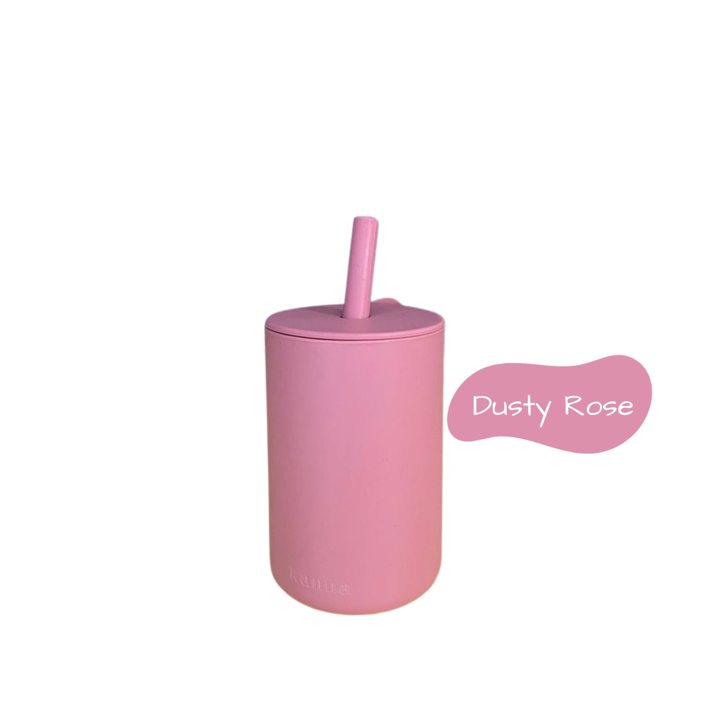 [ Giggel ] Premium Baby Silicone Cup with Straw / Gelas Silikon MPASI Bayi Anti Pecah /  Cup Training With Straw BPA FREE