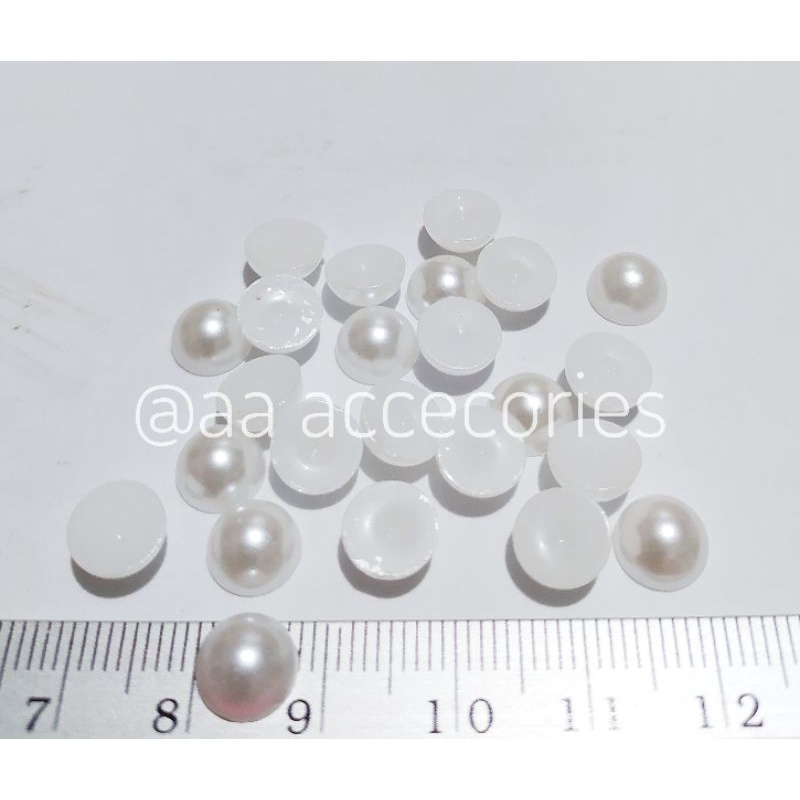 Mutbel mutiara belah 8mm isi 25bh PUTIH