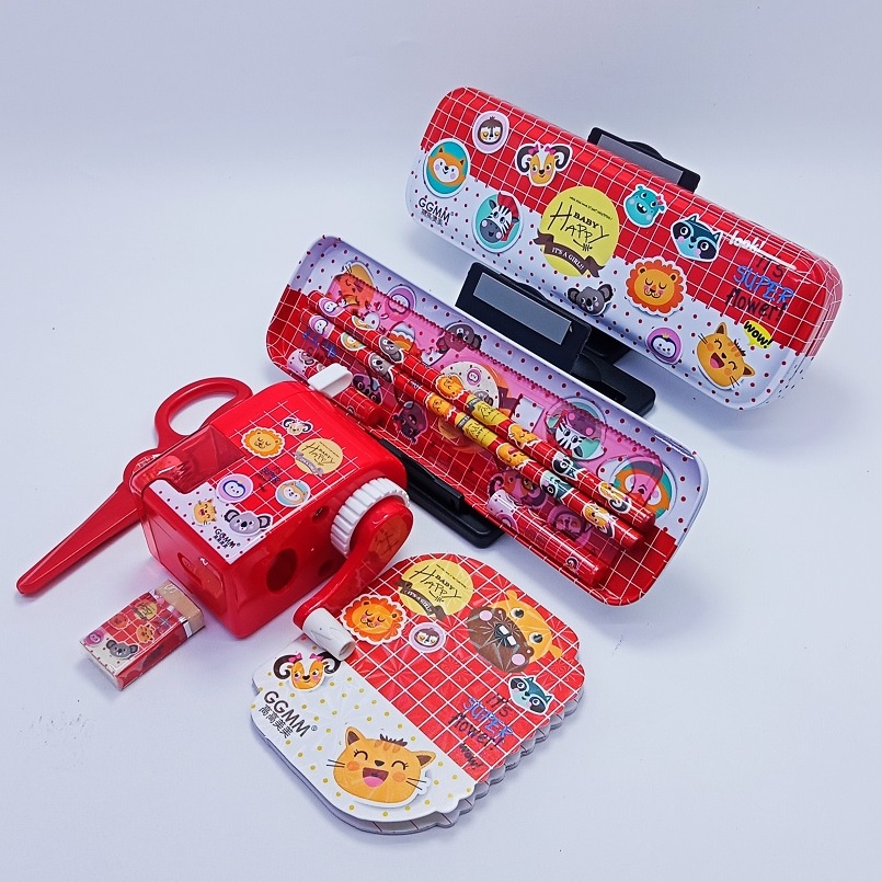 Stationery Set impor Lengkap dengan Pengerot Pensil GGMM YOYO-8009