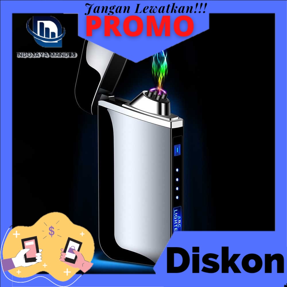 Korek Api Elektrik Plasma Pulse Arc Lighter LED