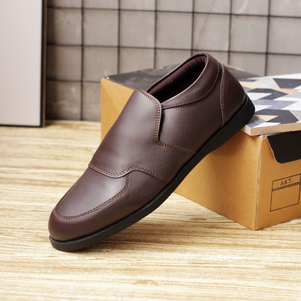 SAMUEL BROWN - Sepatu Loafers Pria Kulit Kasual Klasik Formal Kerja Kuliah Pria/Cowok - Loafer