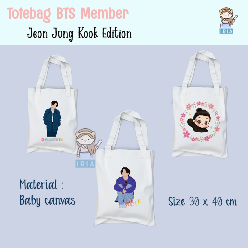 Totebag Tas Kanvas Canvas - Jungkook BTS / JK BT21