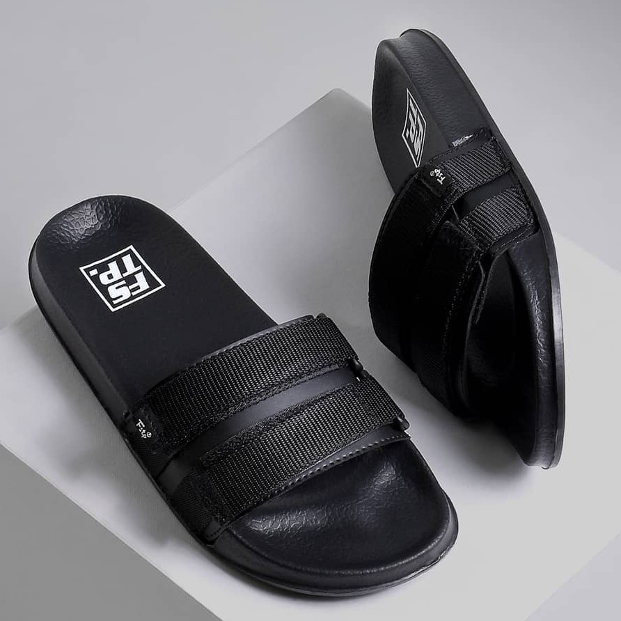 MONO BLACK |MNM x FSTP| Sandal Slop Pria - Sendal Slip On Eva Ringan