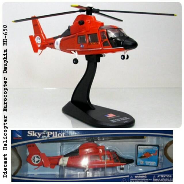 Diecast Helicopter Eurocopter Dauphin HH-65C Newray