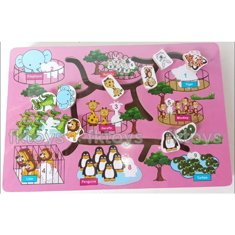 Maze kebun binatang-mainan edukasi