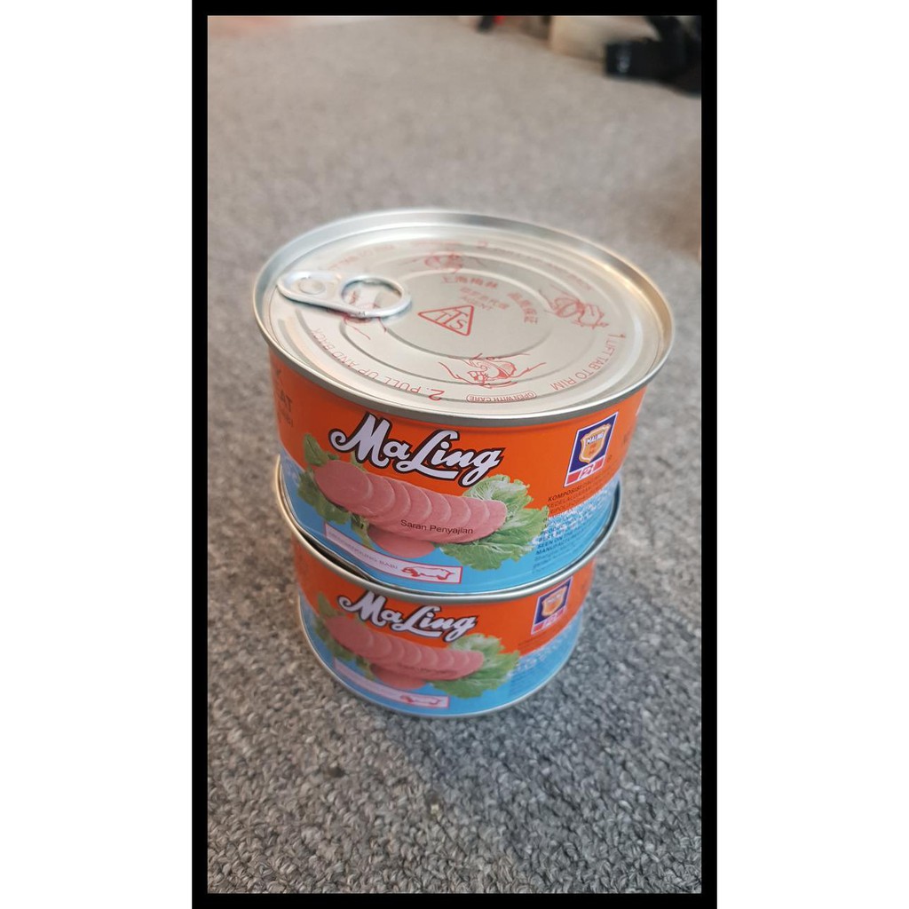 

New Produk Maling Kaleng/Ma Ling Babi/Luncheot Meat/Makanan Kaleng 397 Gr Makanan Instan Kaleng