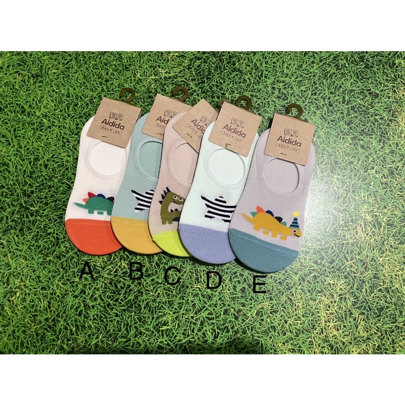 Kaos kaki anak hidden socks bawah mata kaki motif Dino