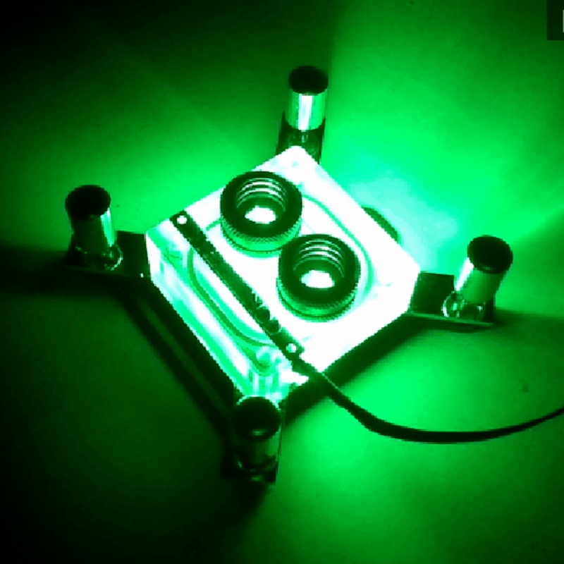 Bt G1/4Benang Water Cooling Radiator Heatsink Block Waterblock Akrilik Tembaga