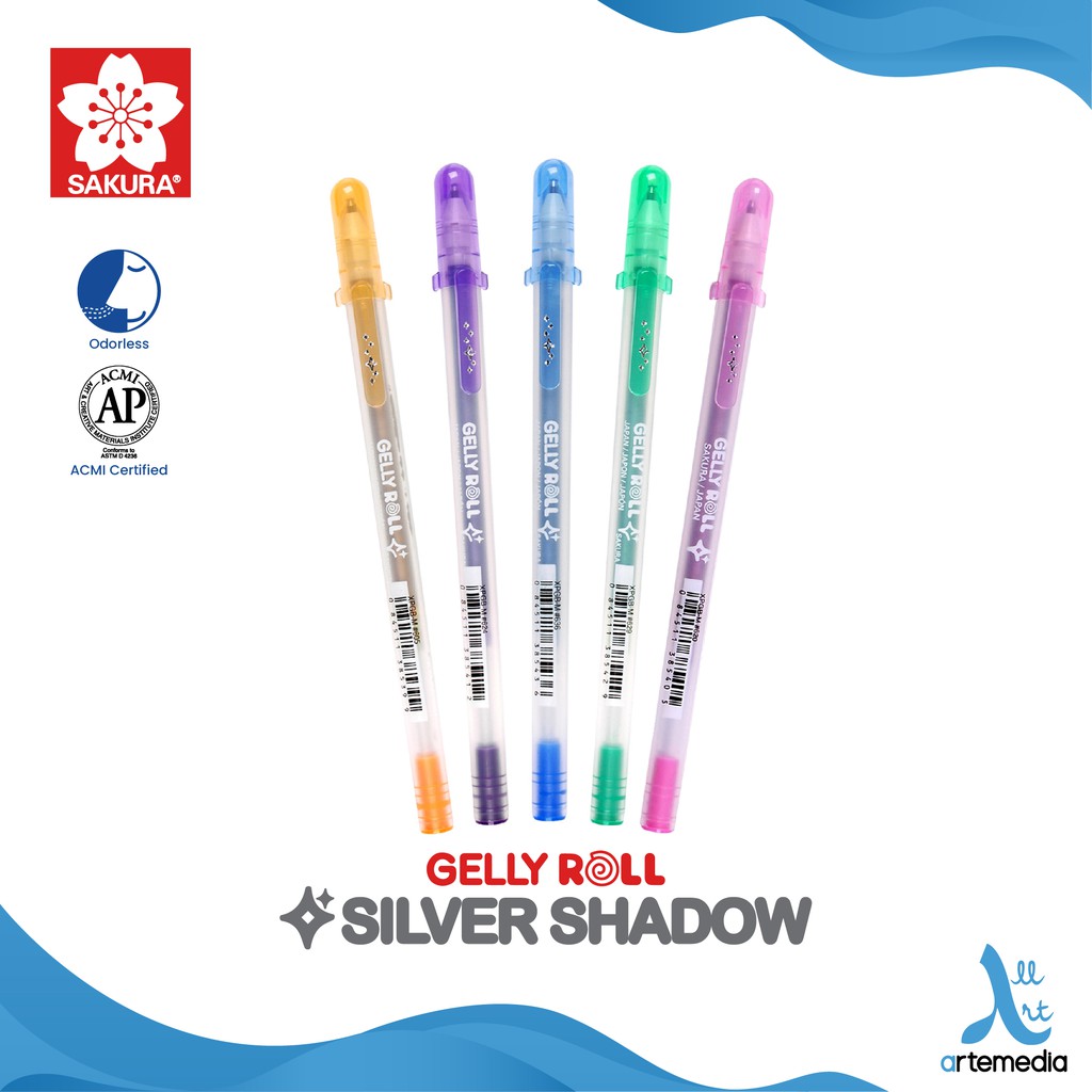 

Sakura Gelly Roll Silver Shadow Color Gel Pen Bolpen