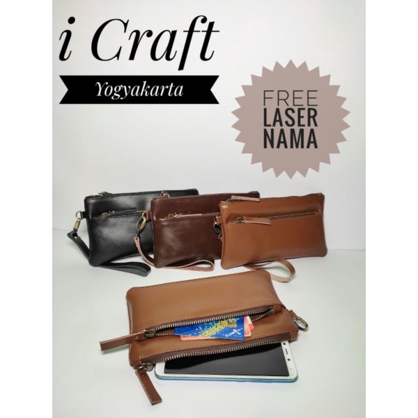 CLUTCH KULIT PRIA / WANITA ORIGINAL KULIT SAPI | POUCH PRIA / WANITA