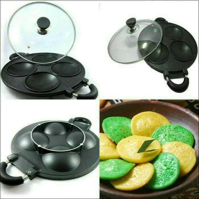 Cetakan Kue Serabi 4 lubang Happy Call